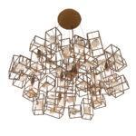 PENDENTE NILO 7L E14 DE METAL DOURADO COM PEDRAS CH2092-2 CHANDELIE - Miniatura