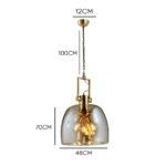 PENDENTE PYLON E27 DE VIDRO CONHAQUE CH5730-CQ CHANDELIE - Miniatura