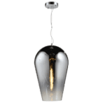 PENDENTE PYLON E27 DE VIDRO CROMADO CH7713S-C CHANDELIE - Miniatura