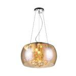 PENDENTE SIDNEY 6L G9 DE VIDRO METALIZADO ÂMBAR 500X230MM BLL03-A CHANDELIE - Miniatura