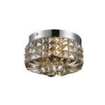 PLAFON CORALLO 3L G9 REDONDO DE CRISTAL K9 CONHAQUE CH3019-1CQ CHANDELIE - Miniatura