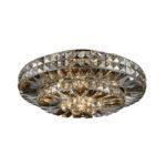 PLAFON CORALLO 5L G9 REDONDO DE CRISTAL K9 CONHAQUE CH3019-2CQ CHANDELIE - Miniatura