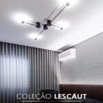 ARANDELA LESCAUT LED 7W 3000K ALUMÍNIO PRETA CH0605-3 CHANDELIE - Miniatura