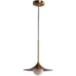 PENDENTE SAX 26x13cm DOURADO E BRANCO EL003G BELLA - Miniatura