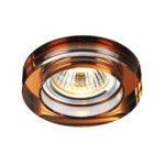 SPOT EMBUTIDO ESTOCOLMO 1L GU10 DE CRISTAL REDONDO COBREADO CH0007 CHANDELIE - Miniatura