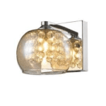 ARANDELA SIDNEY AMBAR VIDRO METALIZADO BLL01-A CHANDELIE - Miniatura