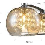 ARANDELA SIDNEY CROMADO VIDRO METALIZADO BLL01-C CHANDELIE - Miniatura