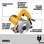 SERRA MARMORE 125MM 1400W 127V DW862BR DEWALT - Miniatura