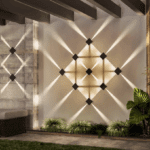 ARANDELA EXTERNA SLIM QUATRO FACHOS PRETA 6W PIX - Miniatura