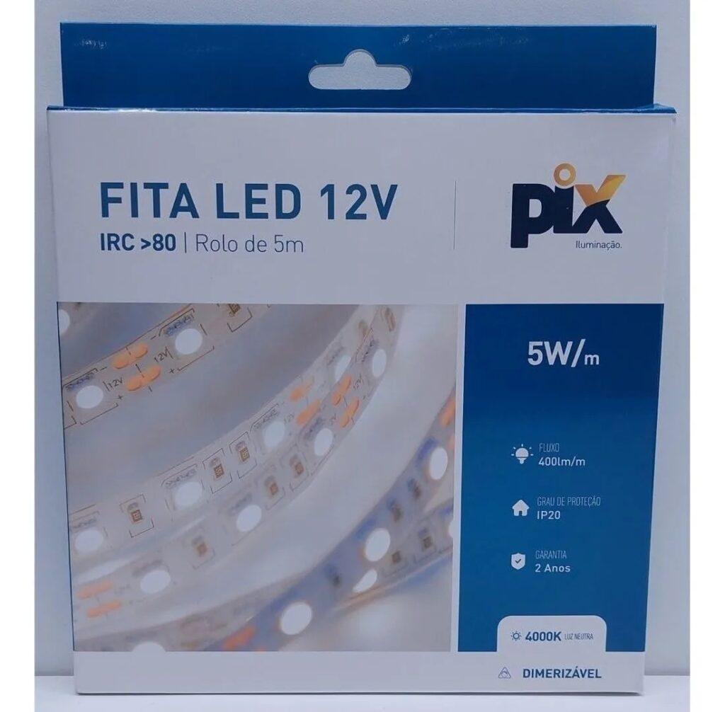 FITA LED IP20 5W/M 60LED 12V 4000K CT/5M PIX