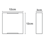 ARANDELA EXTERNA SLIM DOIS FACHOS PRETA 3W PIX - Miniatura