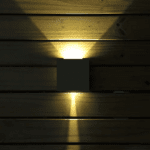 ARANDELA EXTERNA SLIM DOIS FACHOS PRETA 3W PIX - Miniatura