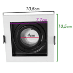 SPOT EMBUTIDO CONECTA BRANCO E PRETO BELLA - Miniatura