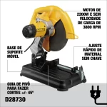 SERRA DE BANCADA MULTCORTE 2300W 127V 14”(355MM) D28730 DEWALT - Miniatura