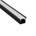 PERFIL P/FITA LED BABY EMBUTIR PRETO 8MM 2M GAYA - Miniatura
