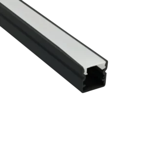 PERFIL P/FITA LED BABY SOBREPOR PRETO 8MM 2M GAYA