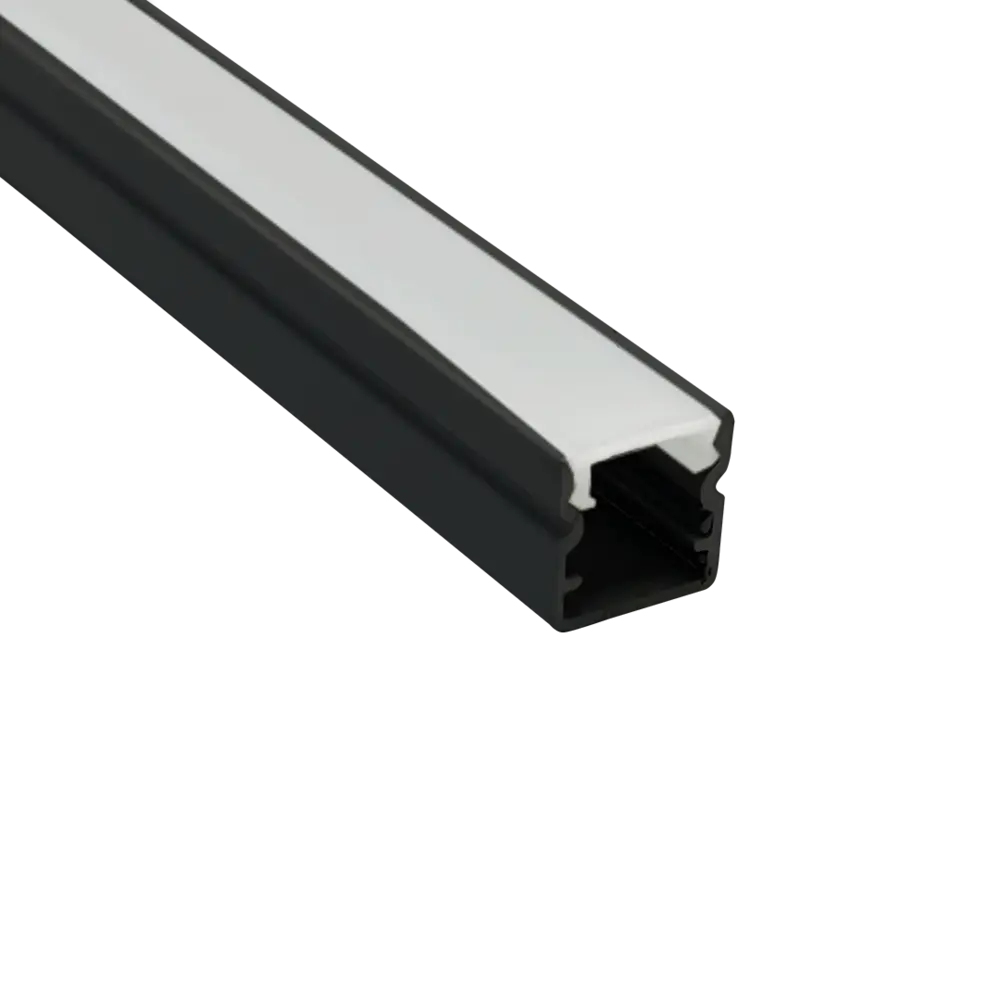 PERFIL P/FITA LED BABY SOBREPOR PRETO 8MM 2M GAYA