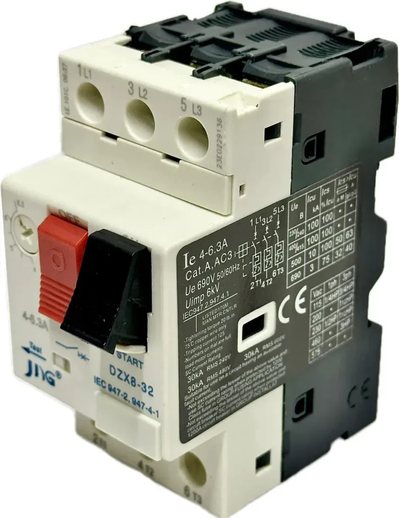 Disjuntor Motor DZX8-32 4-6,3 A JNG 12207 – Sibratec 3094