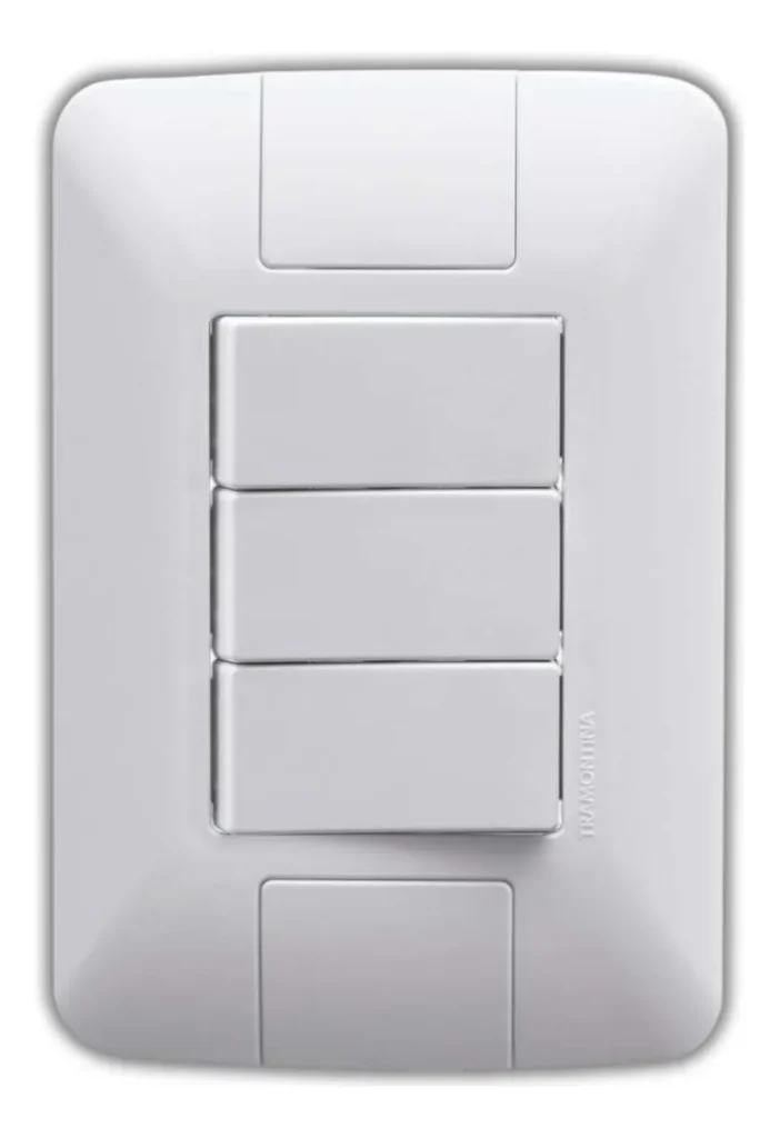 Interruptor 4X2 3 Teclas Simples Branco Tramontina Aria 57241070