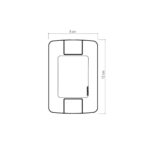 PLACA 4X2 1 POSTO HORIZONTAL TRAMONTINA ARIA BRANCO - Miniatura