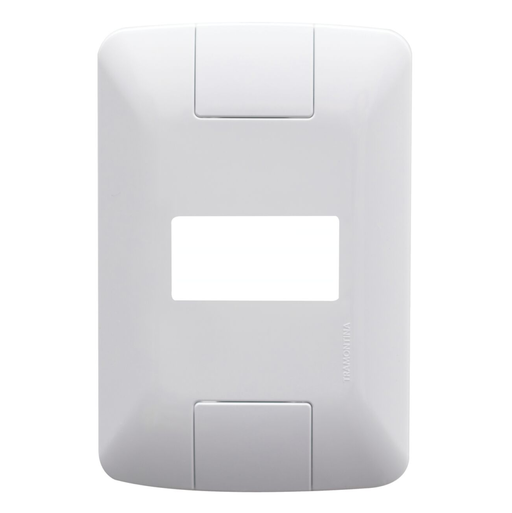 PLACA 4X2 1 POSTO HORIZONTAL TRAMONTINA ARIA BRANCO