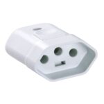 Plugue Fêmea 2P+T 10 A 250 V Tramontina Branco – Ref. 57402053 - Miniatura