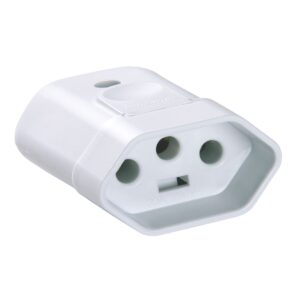 PLUG 2P+T 10A FEMEA BRANCO TRAMONTINA REF. 57402053