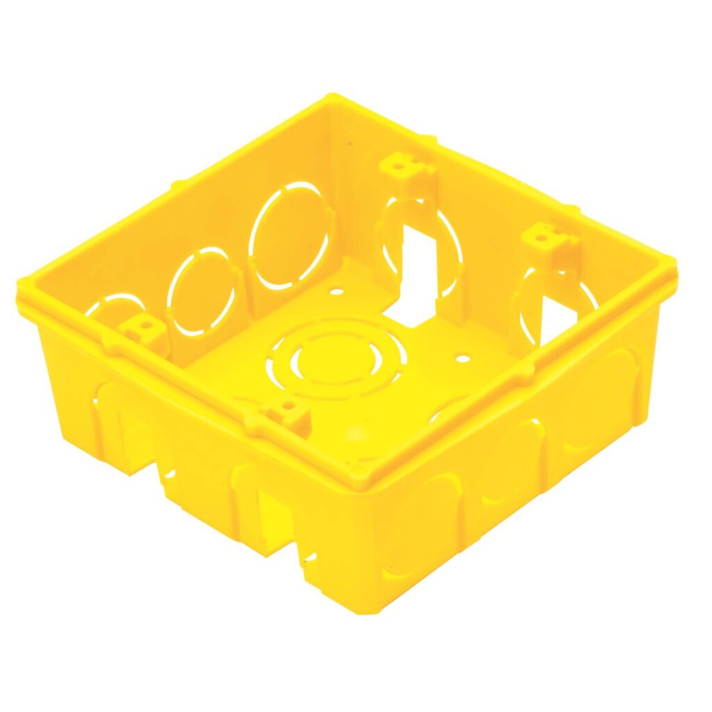 CAIXA PVC 4X4 QUADRADA AMARELA TRAMONTINA