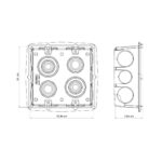 CAIXA PVC 4X4 QUADRADA AMARELA TRAMONTINA - Miniatura