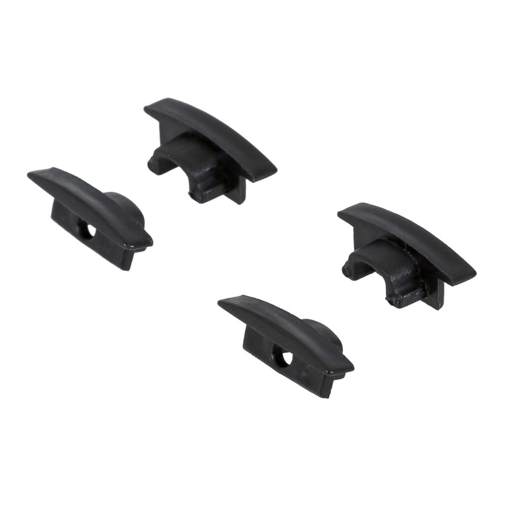 Kit de Tampas para Perfil Slim de Embutir Preto Gaya – Ref. 1207