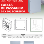 Caixa de Passagem de Sobrepor 30 x 30 cm em PVC Branca Rohdina Rohdbox – Ref. 825084 - Miniatura
