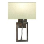 ARANDELA DUETO 1L E27 METAL CROMADO CUPULA DE TECIDO CH9005 CHANDELIE - Miniatura