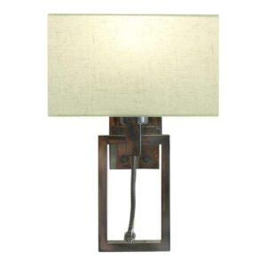 ARANDELA DUETO 1L E27 METAL CROMADO CUPULA DE TECIDO CH9005 CHANDELIE