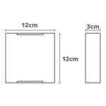 ARANDELA EXTERNA SLIM DOIS FACHOS PRETA 3W PIX - Miniatura