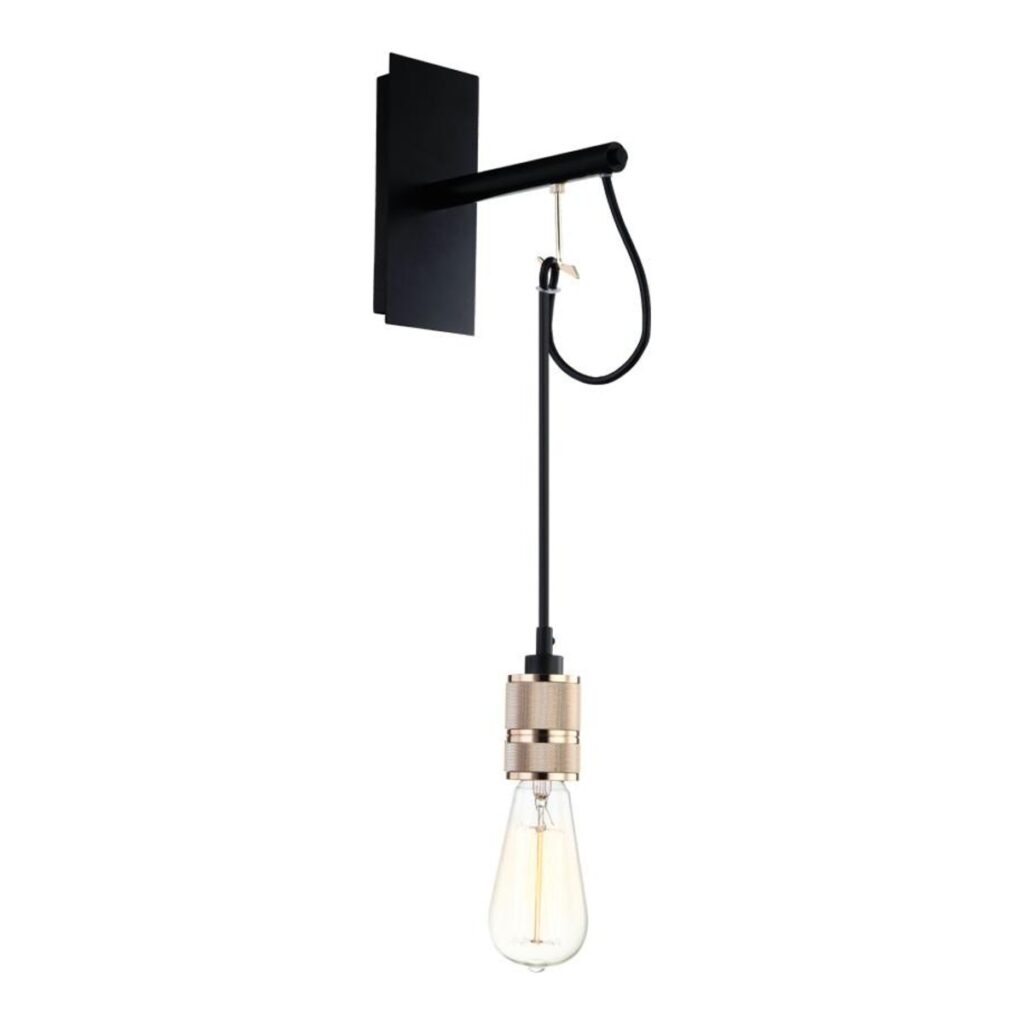 ARANDELA METAL PRETO E COBRE 21x8x45CM AR1247CO NEWLINE