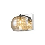 ARANDELA SIDNEY AMBAR VIDRO METALIZADO BLL01-A CHANDELIE - Miniatura
