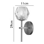 ARANDELA TOCHEIRO CUPULA VIDRO/METAL 12x11x29cm AR1174 NEWLINE - Miniatura