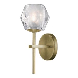 ARANDELA TOCHEIRO CUPULA VIDRO/METAL 12x11x29cm AR1174 NEWLINE