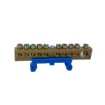 Barramento de Neutro Azul 10 Terminais com Suporte para Trilho DIN Steck – Ref. SBN10T - Miniatura