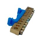 Barramento de Neutro Azul 10 Terminais com Suporte para Trilho DIN Steck – Ref. SBN10T - Miniatura