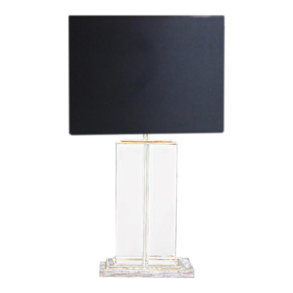 Base para Abajur Classic Vidro Metal Cromado XL1115 Bella