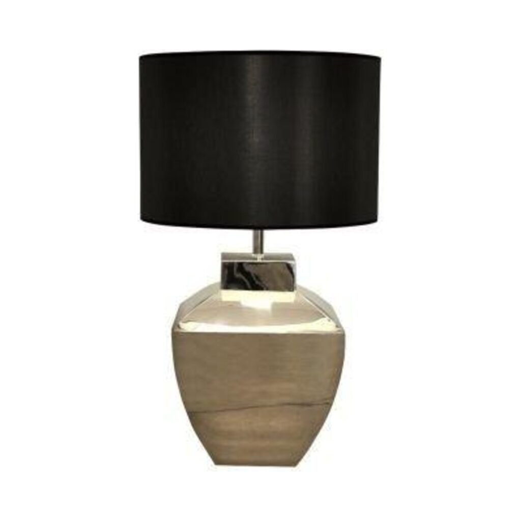 Base para Abajur Hindi Metal Moderno Cromado BAI0064NI Bella