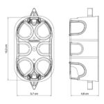 Caixa de Embutir 4×2 para Drywall (Gesso) Tramontina Amarela - Miniatura