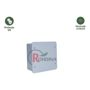 Caixa de Passagem de Sobrepor 20 x 20 cm em PVC Branca Rohdina Rohdbox – Ref. 825083
