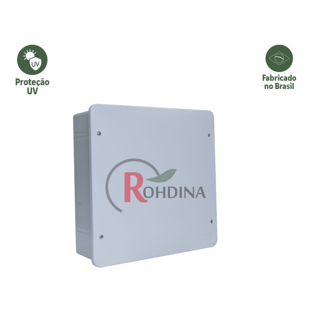 Caixa de Passagem de Sobrepor 30 x 30 cm em PVC Branca Rohdina Rohdbox – Ref. 825084