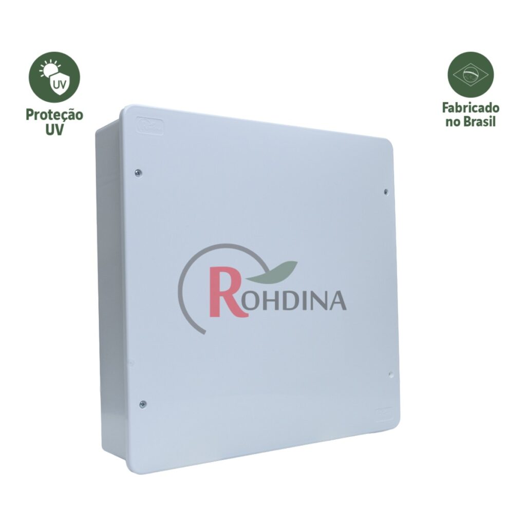 Caixa de Passagem de Sobrepor 40 x 40 cm em PVC Branca Rohdina Rohdbox – Ref. 825085