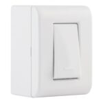 Caixa de Sobrepor com 1 Interruptor Simples 10 A 250 V Tramontina Lizflex Branca – Ref. 57304001 - Miniatura