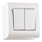 Caixa de Sobrepor com 2 Interruptores Simples 10 A 250 V Tramontina Lizflex Branca – Ref. 57304011 - Miniatura