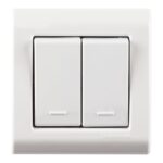 Caixa de Sobrepor com 2 Interruptores Simples 10 A 250 V Tramontina Lizflex Branca – Ref. 57304011 - Miniatura