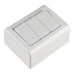 Caixa de Sobrepor com 3 Interruptores Simples 10 A 250 V Tramontina Lizflex Branca – Ref. 57304021 - Miniatura